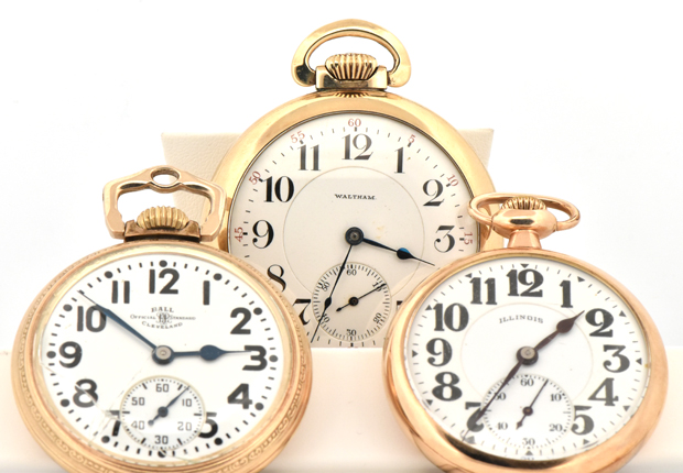 Three Gold-Filled Pocket Watches 