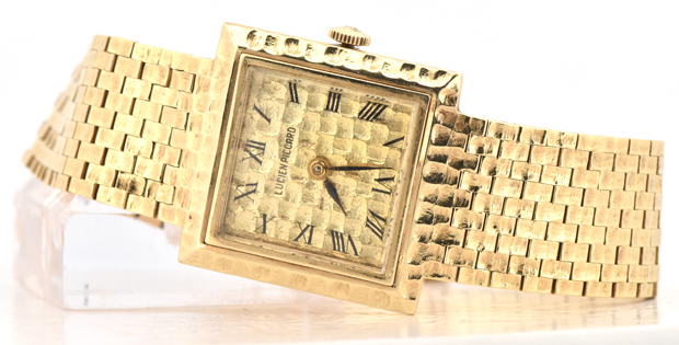 14K Yellow Gold Lucien Piccard Man's Wristwatch