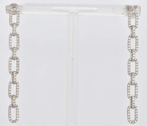 14K White Gold Diamond Earrings