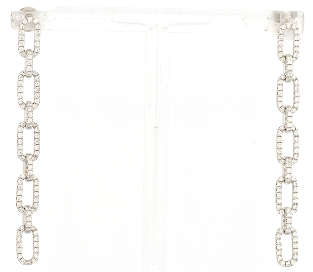 14K White Gold Diamond Earrings