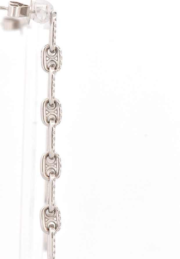 14K White Gold Diamond Earrings