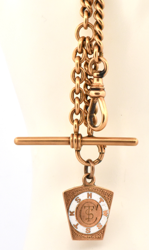 14K Yellow Gold Watch Chain