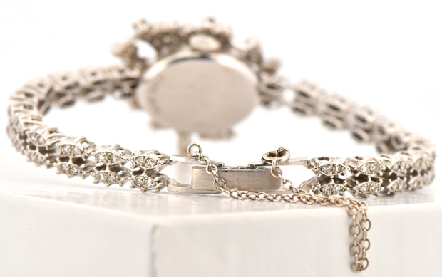 14K White Gold Ladies Hamilton Wristwatch 