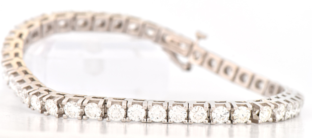14K White Gold Tennis Bracelet