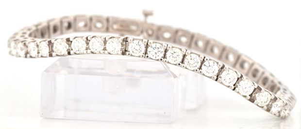 14K White Gold Tennis Bracelet