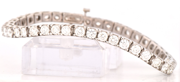 14K White Gold Tennis Bracelet