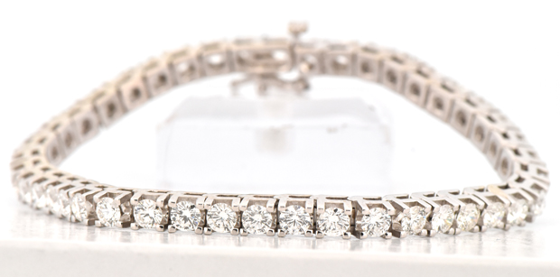 14K White Gold Tennis Bracelet
