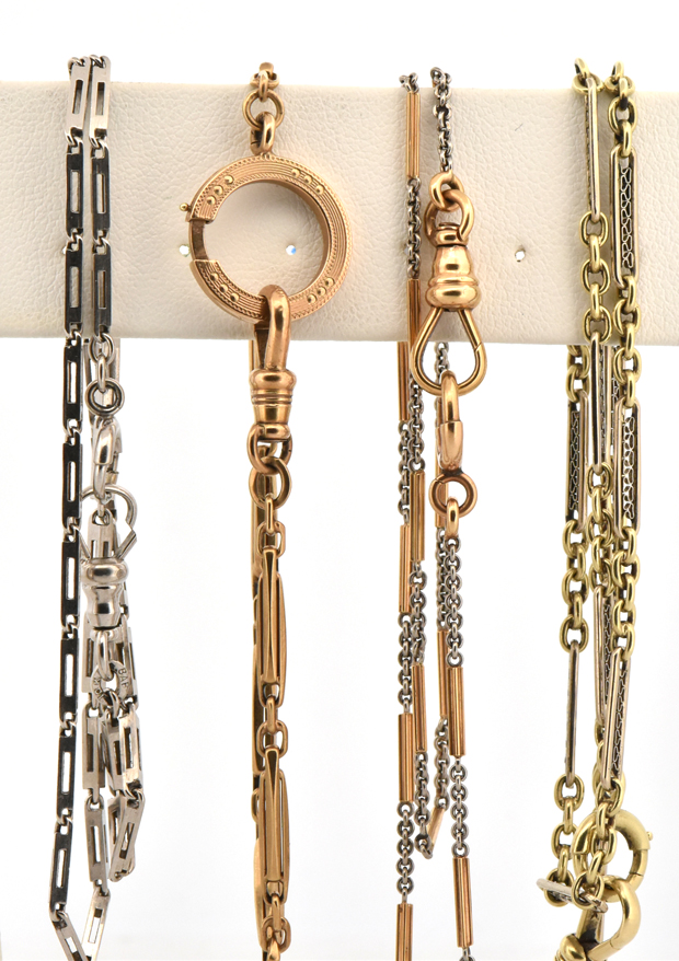 Four Gold Watch Chains