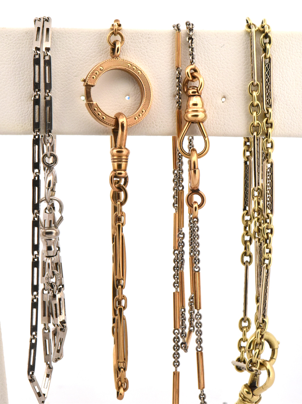 Four Gold Watch Chains