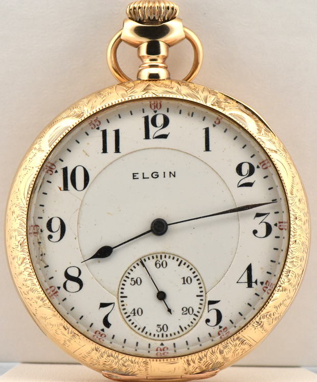 14K Yellow Gold Elgin Pocket Watch 