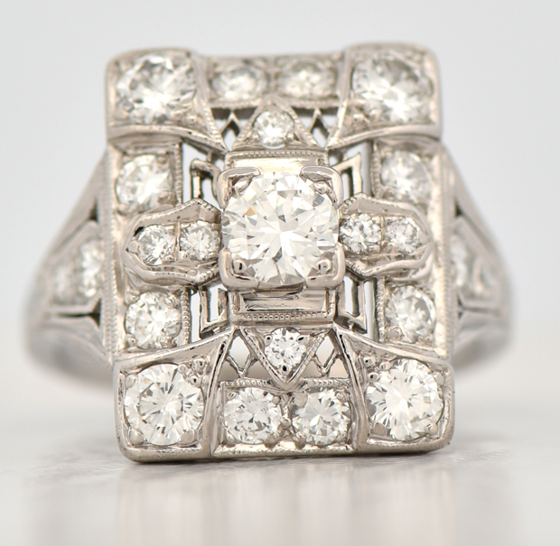 Palladium Diamond Ring