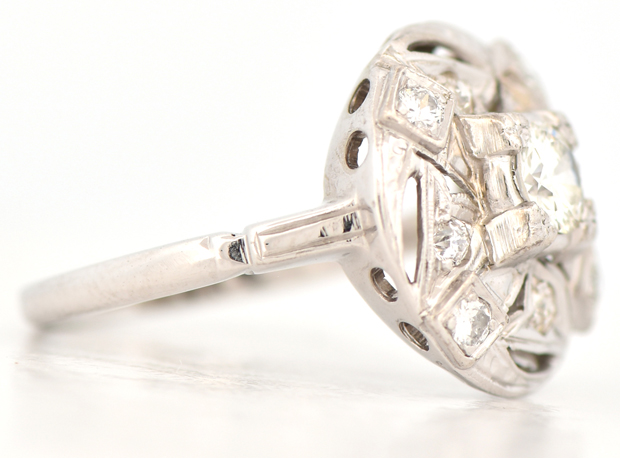 14K White Gold Diamond Ring