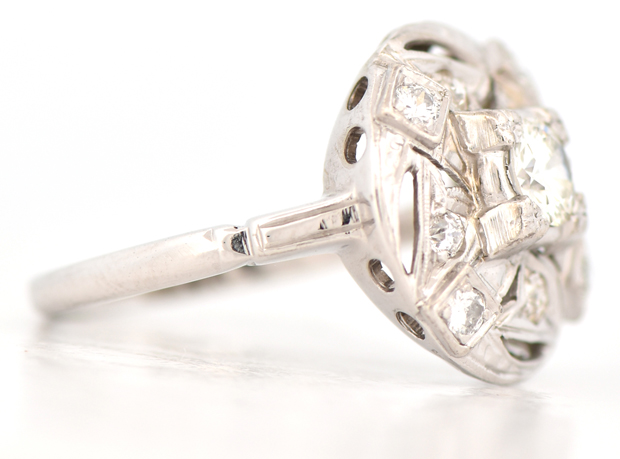 14K White Gold Diamond Ring