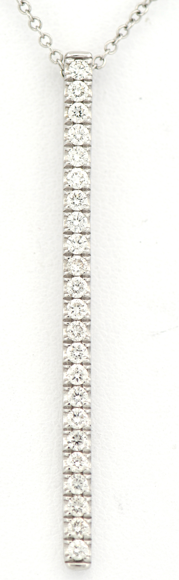 14K White Gold Diamond Necklace