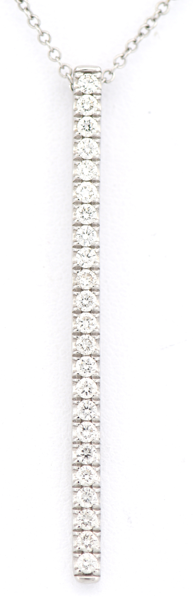14K White Gold Diamond Necklace