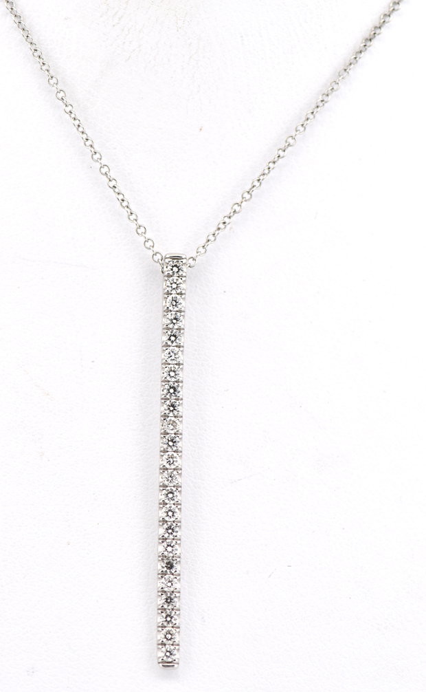 14K White Gold Diamond Necklace