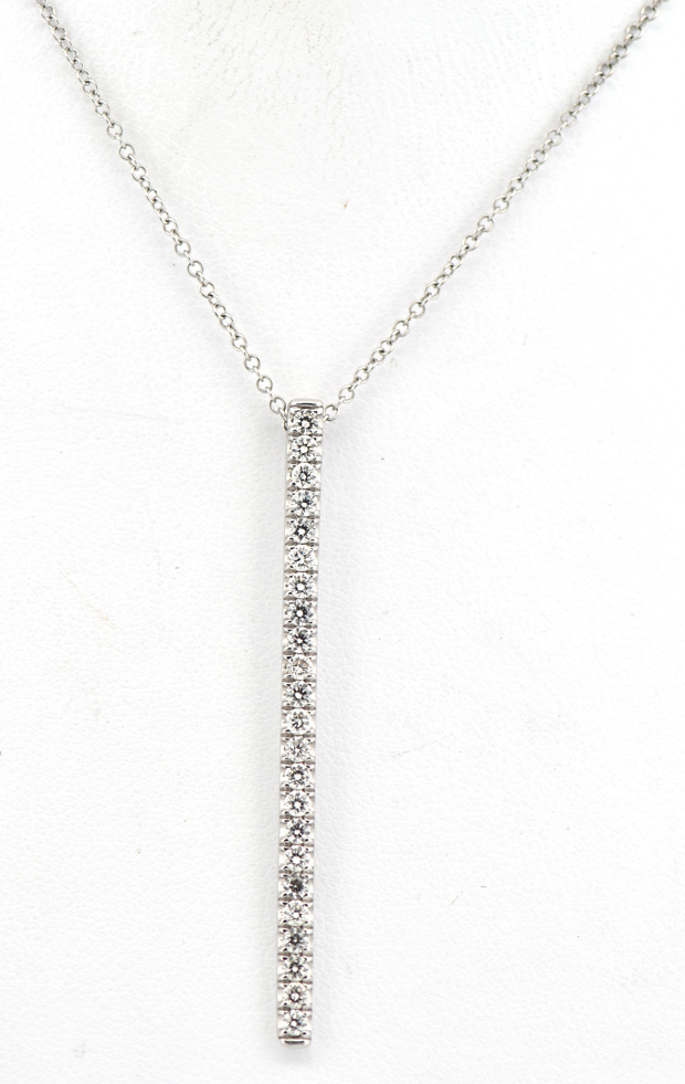 14K White Gold Diamond Necklace