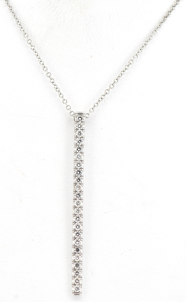 14K White Gold Diamond Necklace