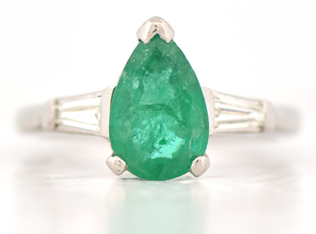 Platinum Emerald Ring, SGL #240827E-SJ