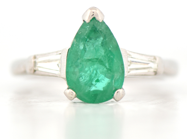 Platinum Emerald Ring, SGL #240827E-SJ