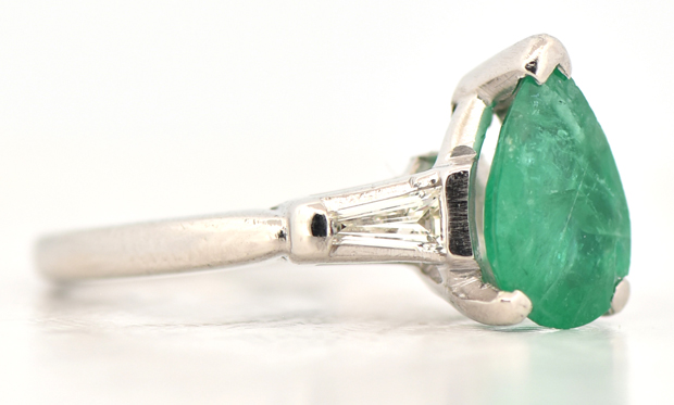 Platinum Emerald Ring, SGL #240827E-SJ
