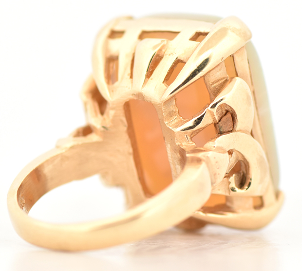 14K Yellow Gold Opal Ring, SGL #240827K-SJ