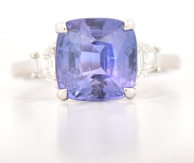 Platinum Purple Sapphire Ring, SGL #240827I-SJ
