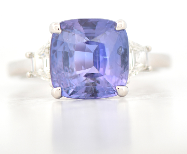 Platinum Purple Sapphire Ring, SGL #240827I-SJ