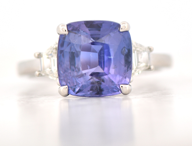 Platinum Purple Sapphire Ring, SGL #240827I-SJ