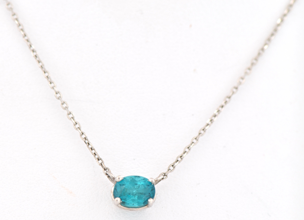 14K White Gold Tourmaline Necklace, GIA #5231280599