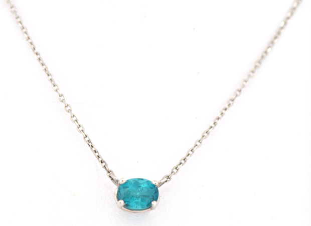 14K White Gold Tourmaline Necklace, GIA #5231280599