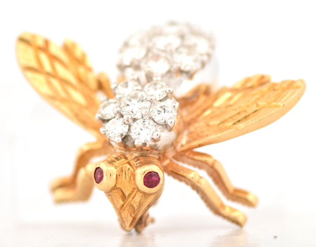 18K Yellow Gold Rosenthal Bee Pin