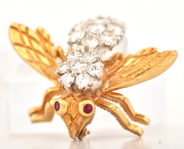 18K Yellow Gold Rosenthal Bee Pin
