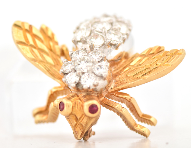 18K Yellow Gold Rosenthal Bee Pin