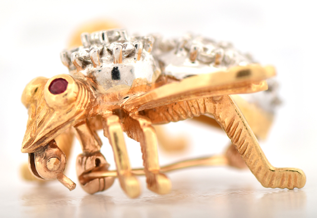 18K Yellow Gold Rosenthal Bee Pin