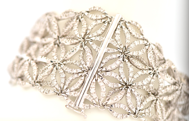 18K White Gold Diamond Bracelet