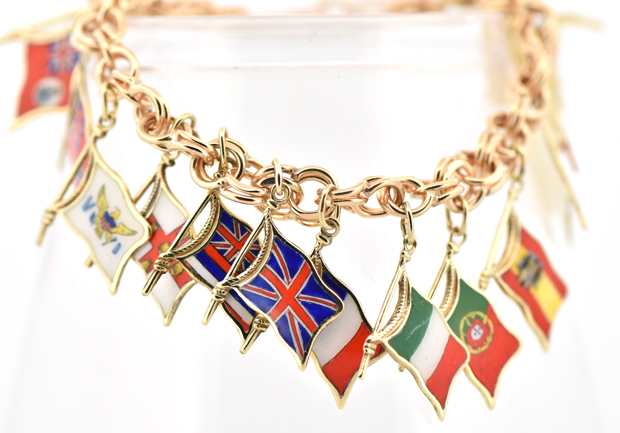14K Yellow Gold Charm Bracelet 