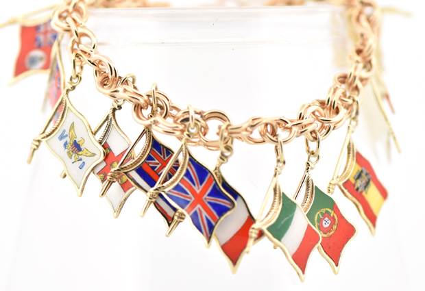 14K Yellow Gold Charm Bracelet 