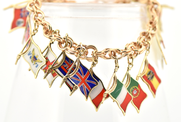 14K Yellow Gold Charm Bracelet 