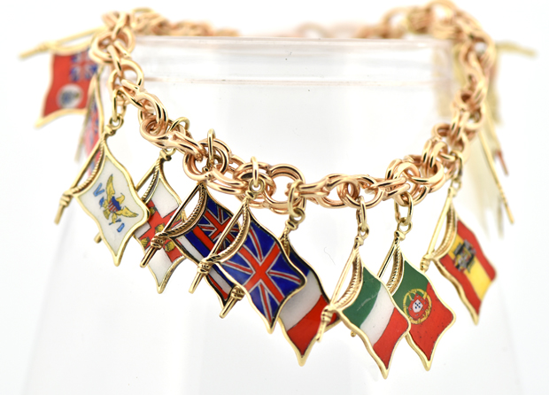 14K Yellow Gold Charm Bracelet 