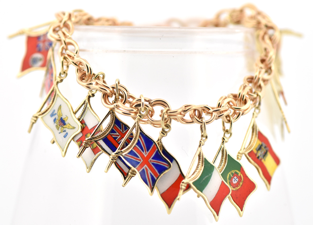 14K Yellow Gold Charm Bracelet 