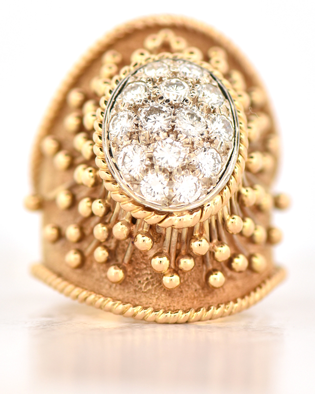 18K Yellow Gold Diamond Ring