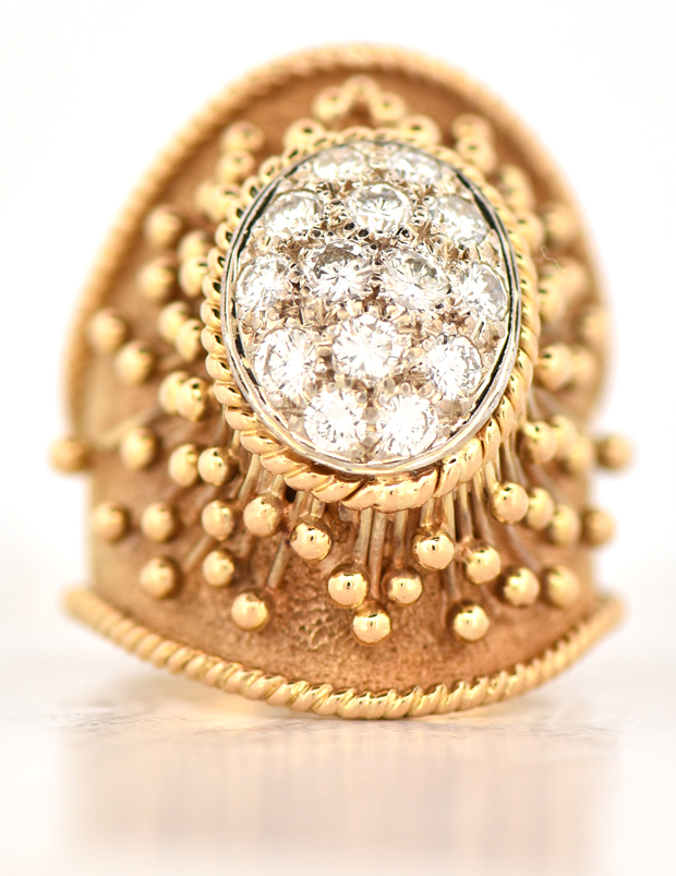 18K Yellow Gold Diamond Ring
