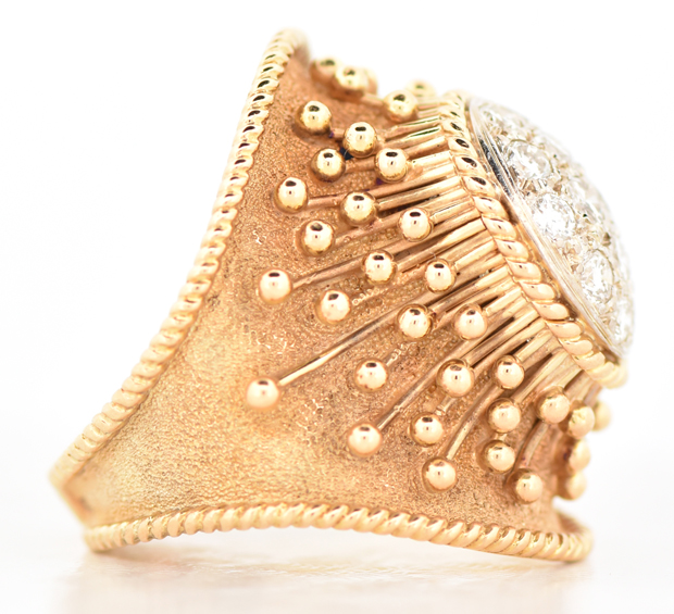 18K Yellow Gold Diamond Ring