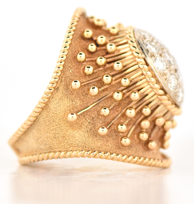 18K Yellow Gold Diamond Ring