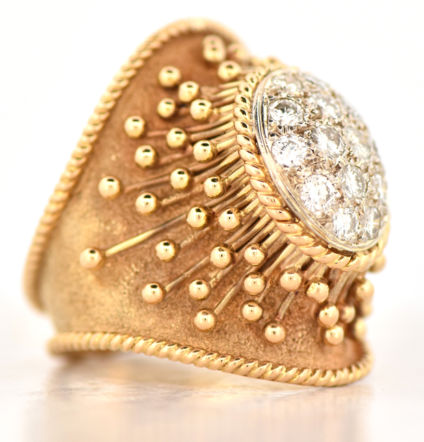 18K Yellow Gold Diamond Ring