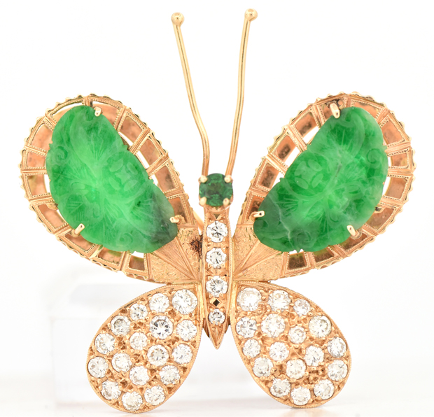 14K Yellow Gold Butterfly Pin/Pendant
