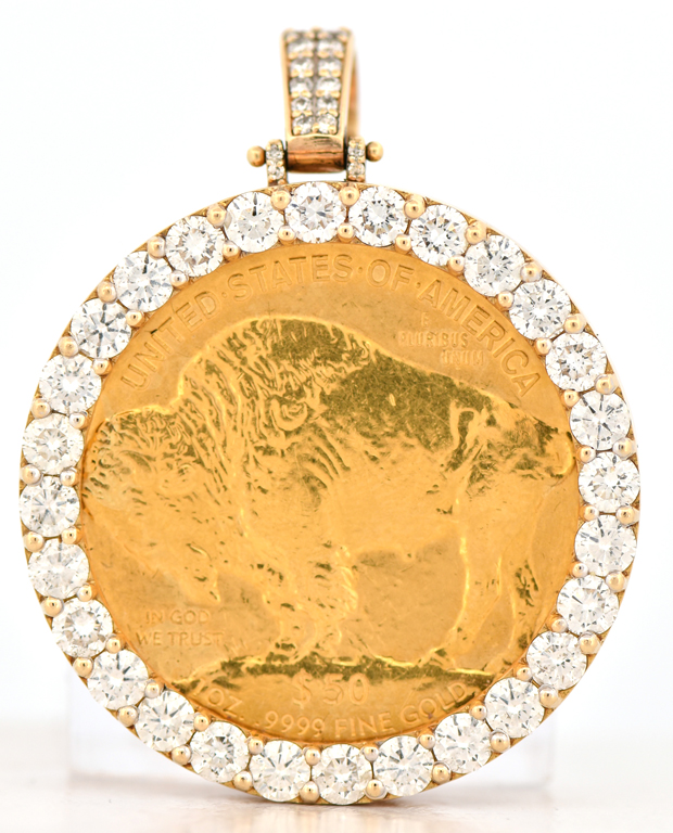 14K Yellow Gold Coin Pendant