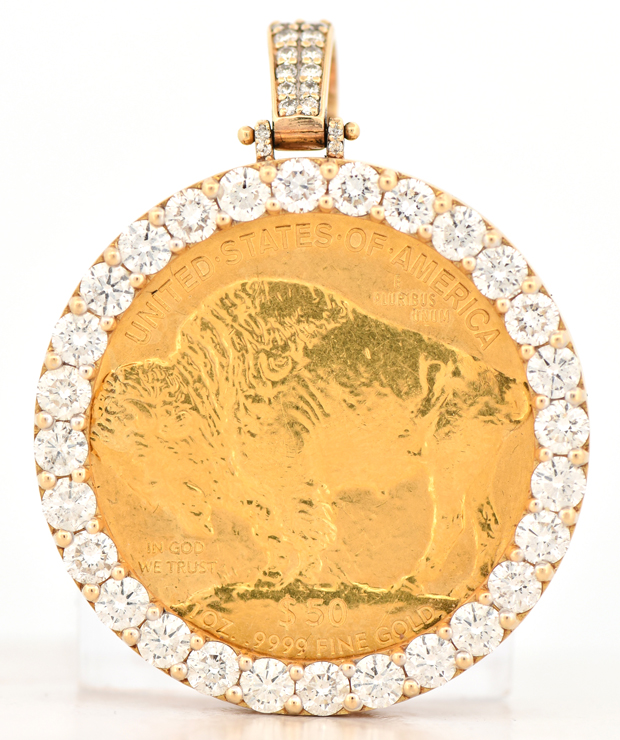 14K Yellow Gold Coin Pendant