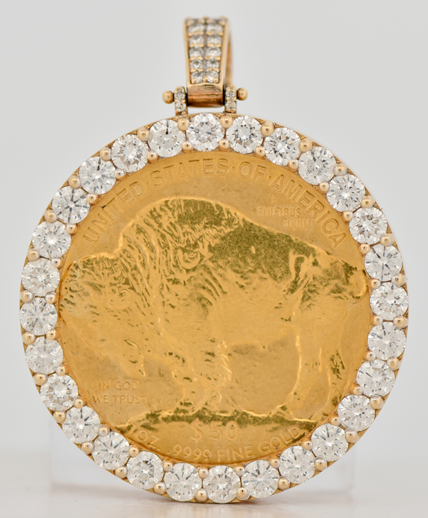 14K Yellow Gold Coin Pendant